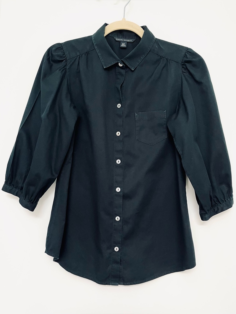 Banana Republic Black Button-Down Shirt